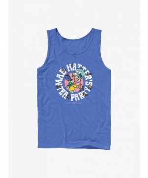 Disney Blue Cotton Mad Hatter Tea Party Tank for Men