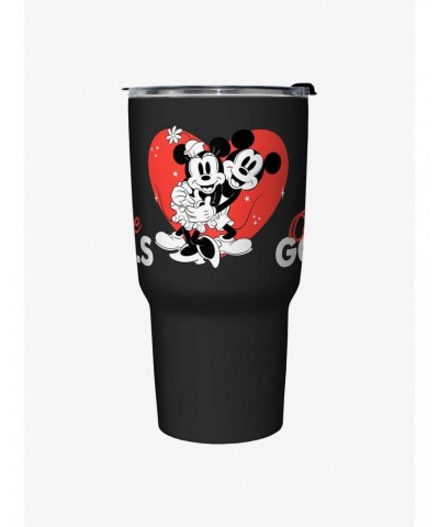 Disney Mickey Mouse Mickey and Minnie Couple Goals Travel Mug $9.87 Mugs