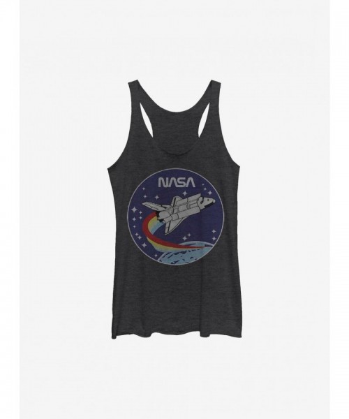 NASA-Inspired Girls' Black Tank Top