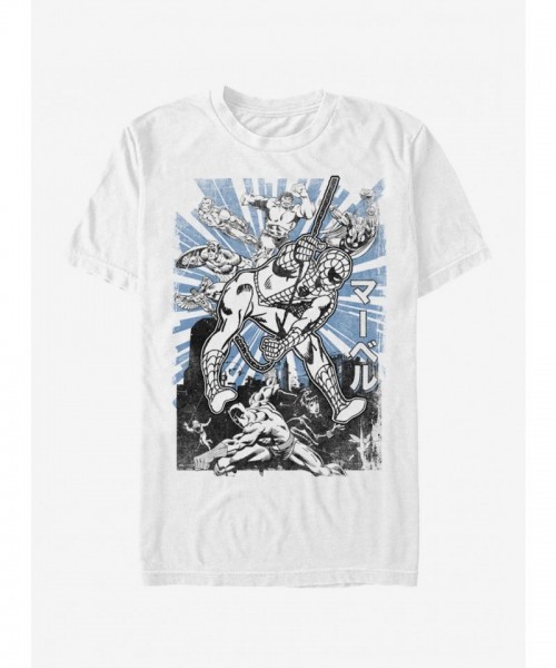 Marvel Avengers Spider-Man T-Shirt - White Men's Cotton Tee