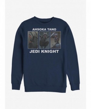 Star Wars Mandalorian Ahsoka Tano Combat Crew Sweatshirt - Men's Blue