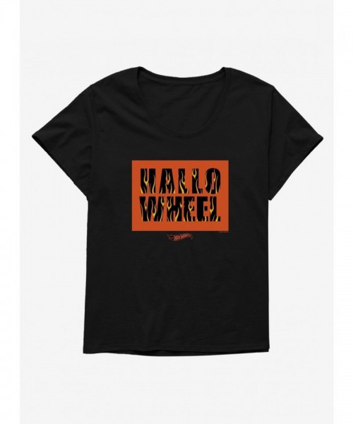 Hot Wheels Hallowheel Girls Plus Size T-Shirt - Black