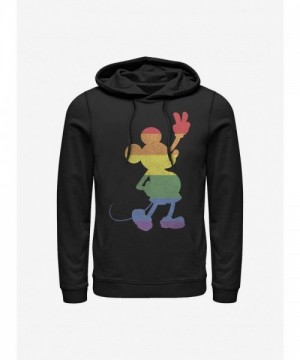 Disney Black Love Is Love Pride Mickey Mouse Hoodie for Men