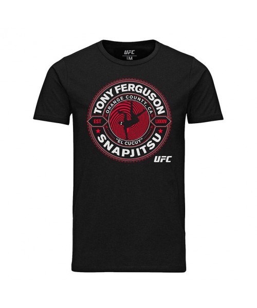 Men's Official UFC Tony "El Cucuy" Ferguson School of Snap Jitsu Cotton T-Shirt - Black