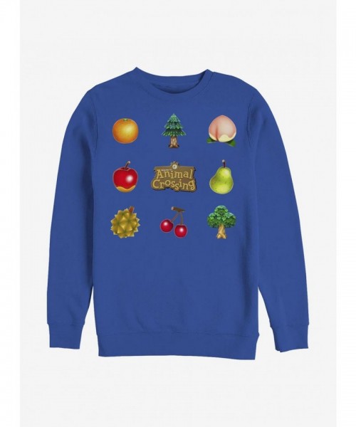 Nintendo Animal Crossing Crewneck Sweatshirt - Blue Men's Size