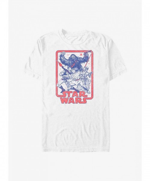 Star Wars Men's Lightweight Rebel Action Squad White T-Shirt