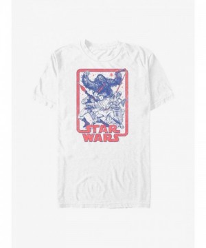 Star Wars Men's Lightweight Rebel Action Squad White T-Shirt