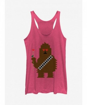 Star Wars Valentine's Day Cute Pink Chewbacca Girl's Tank Top