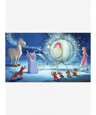 Disney Princess Cinderella Carriage Chair Rail Prepasted Mural $68.42 Murals