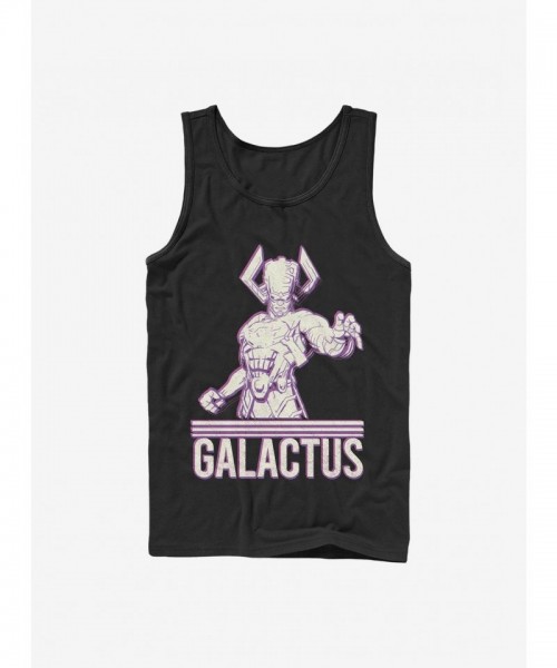 Marvel Men's Cotton Galactus Pose Tank Top - Black