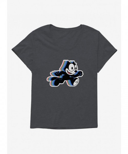 Felix The Cat Hologram Graphic Tee for Girls - Plus Sizes