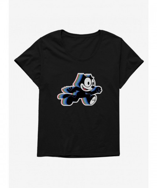 Felix The Cat Hologram Graphic Tee for Girls - Plus Sizes