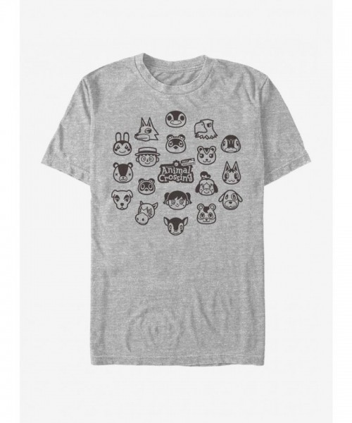 Animal Crossing New Horizons Unisex Grey T-Shirt