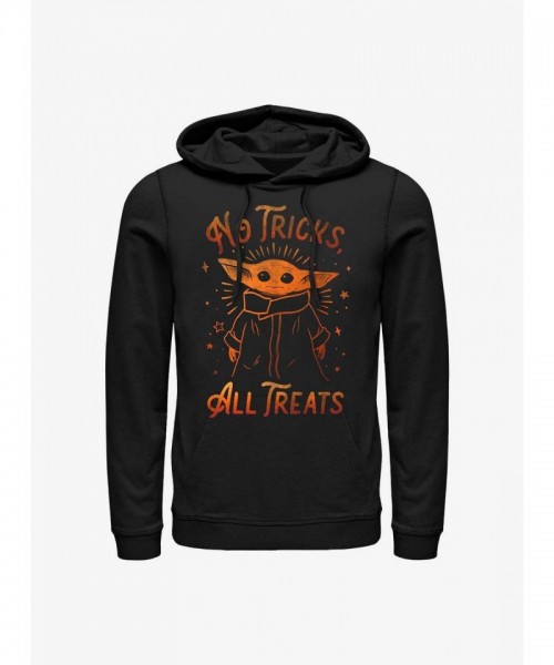 Mandalorian All Treats No Tricks Hoodie - Men's Black Comfortable Jacket