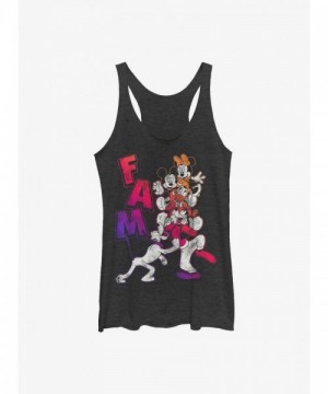Disney Gradient Mickey Mouse Tank Top for Girls - Black