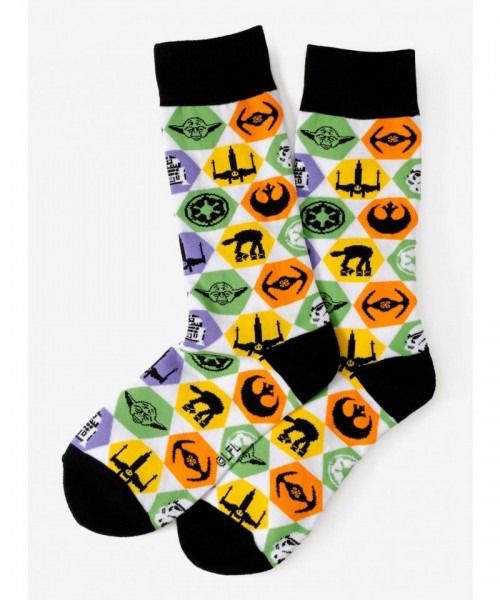 Star Wars Icon Honeycomb Crew Socks - Multicolor