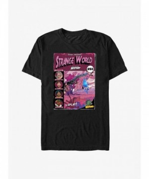 Disney Strange World Comic Book Adventures T-Shirt for Men - Black