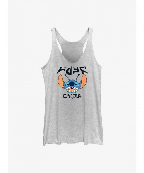 Dsny Cute Tiger Print Tank Top for Girls - White