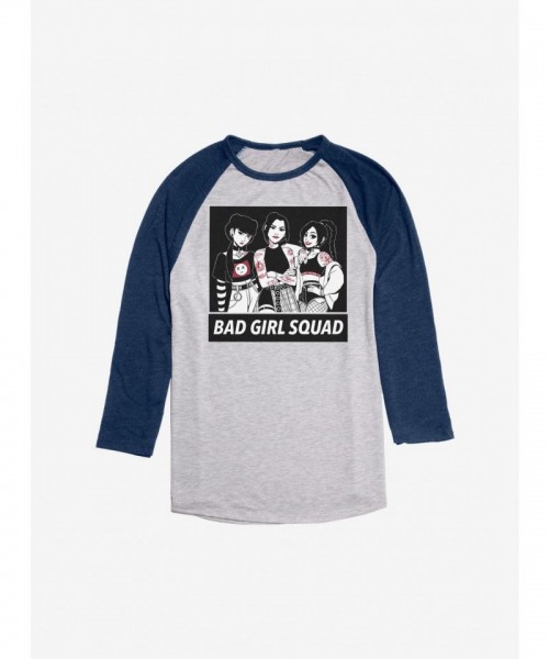 Avatar Bad Girl Squad Grey Raglan Tee by Sasha H. - Men's Sizes