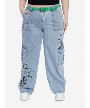 Invader Zim GIR Plus Size Wide Leg Denim Pants