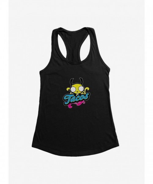 Invader Zim Gir Neon Tacos Girls Junior Tank