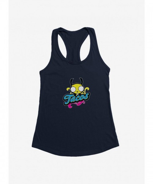 Invader Zim Gir Neon Tacos Girls Junior Tank
