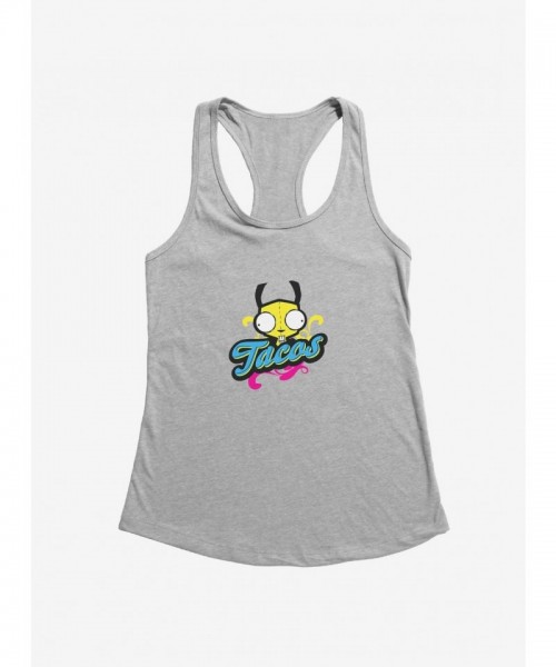 Invader Zim Gir Neon Tacos Girls Junior Tank