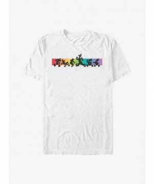 Disney Pride Crewneck T-Shirt - Men's White Mickey Mouse Graphic