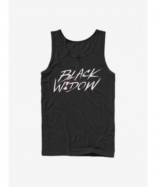 Marvel Black Widow Cotton Tank Top - Men's Size - Black
