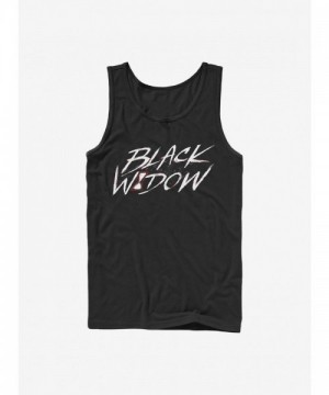 Marvel Black Widow Cotton Tank Top - Men's Size - Black