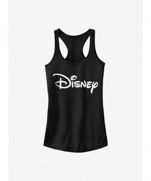 Disney Girls Classic Logo Tank Top - Black