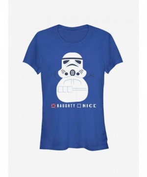 Star Wars Storm Trooper Snowman Tee - BLUE for Naughty Nice Girls