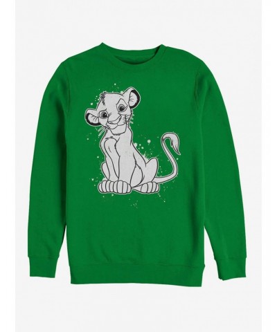 Disney Lion King Simba Smirk Paint Splatter Print Sweatshirt $15.87 Sweatshirts