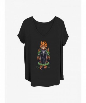 Disney Long Live Pumpkin King Graphic Tee for Girls - Plus Size Black