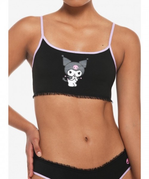 Kuromi Lavender Lace Bralette for Women