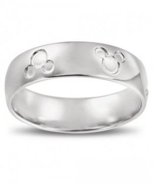 Mickey Mouse Icons White Gold Wedding Band for Women