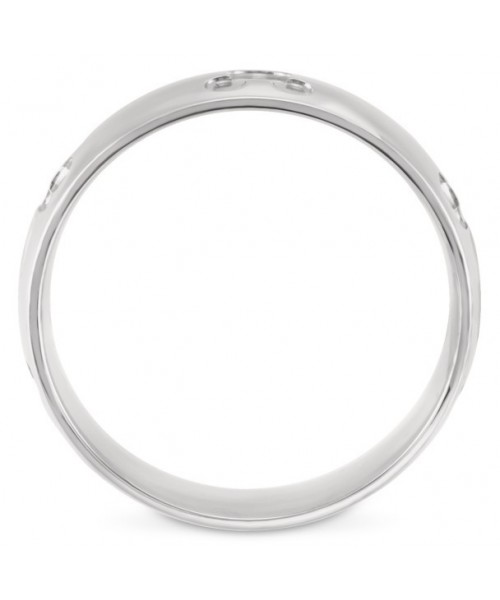 Mickey Mouse Icons White Gold Wedding Band for Women