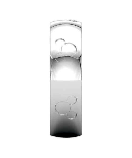 Mickey Mouse Icons White Gold Wedding Band for Women
