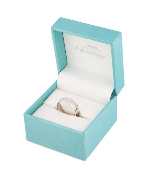 Mickey Mouse Icons White Gold Wedding Band for Women