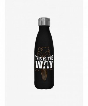 The Mandalorian Black Stainless Steel Water Bottle - 17oz BPA Free