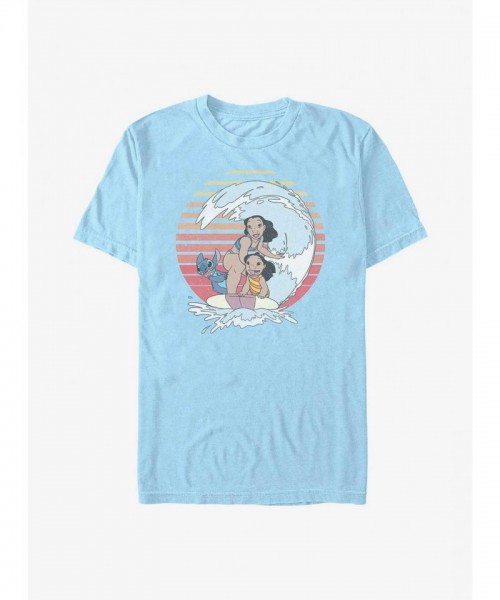 Disney Lilo & Stitch Family Surfing Tee for Men