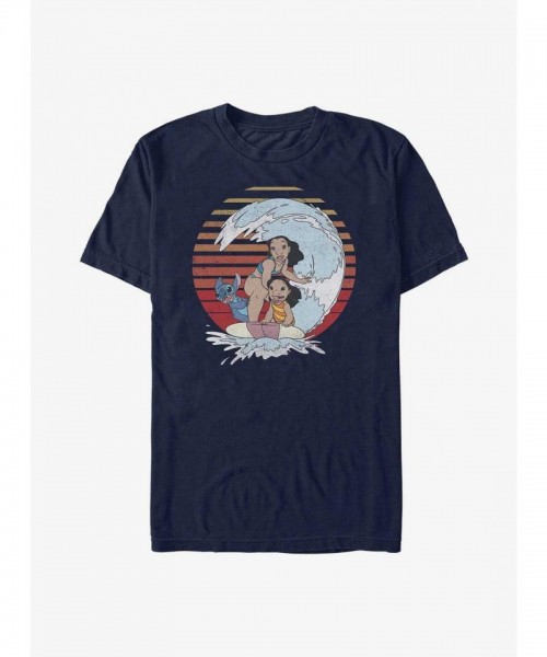 Disney Lilo & Stitch Family Surfing Tee for Men