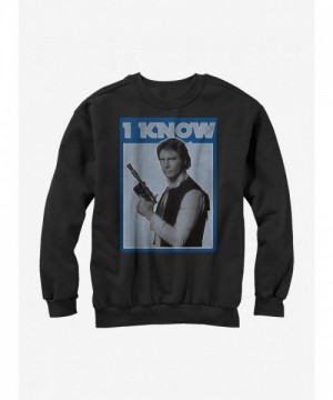 Star Wars Han Solo "I Know" Unisex Black Sweatshirt