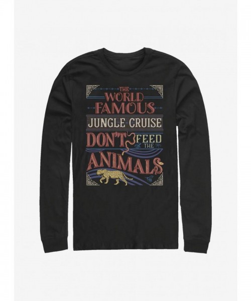 Disney Jungle Cruise Adventure Long Sleeve T-Shirt - Men's Black