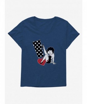 Betty Boop Dot Print Plus Size Tee for Girls