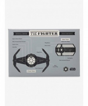 Star Wars TIE Fighter Detailed Schematic Canvas Art