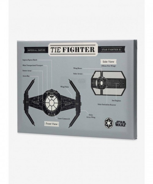 Star Wars TIE Fighter Detailed Schematic Canvas Art