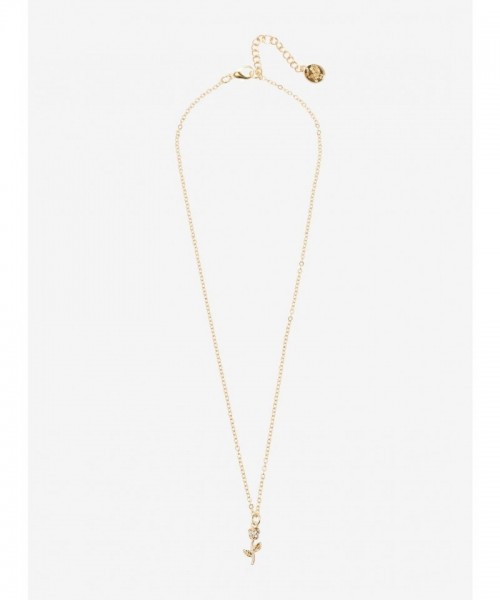 Disney Enchanted Gold Rose Necklace for Women