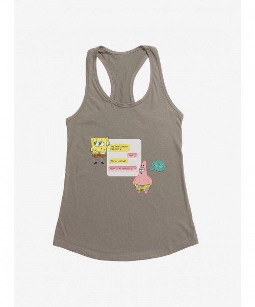 SpongeBob SquarePants Girls Tank Top - Can't See My Forehead