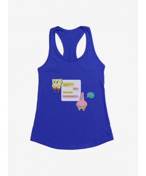 SpongeBob SquarePants Girls Tank Top - Can't See My Forehead